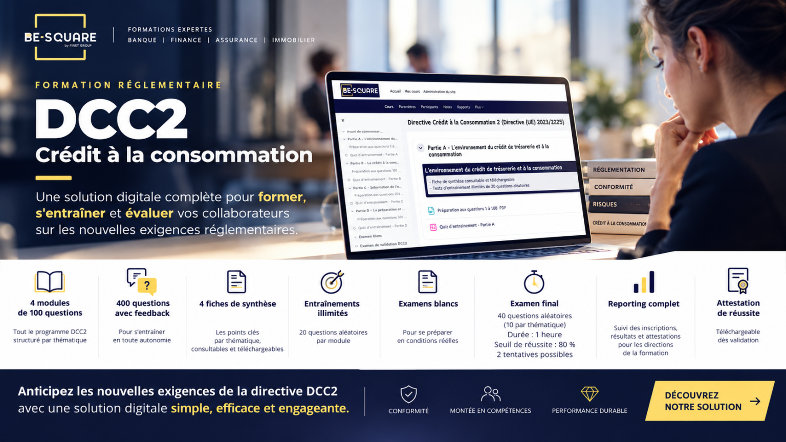 Visuel commercial Formation DCC2 plateforme digitale professionnelle-ASA